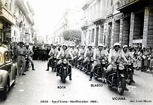 1558- Oran - Rue d'Arzew - Manifestation - Les Motards